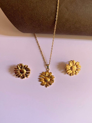 KALAVAATHI Stainless Steel Gold-plated Gold Jewellery Set(Pack of 1)