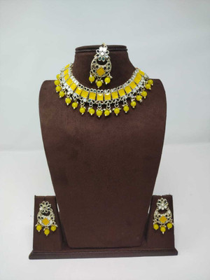 rajlaxmi Alloy Gold-plated Yellow Jewellery Set(Pack of 3)