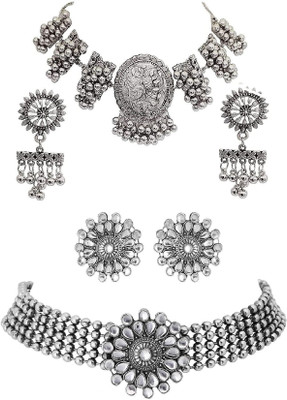 COSMODUST Oxidised Silver Silver Silver Jewellery Set(Pack of 2)