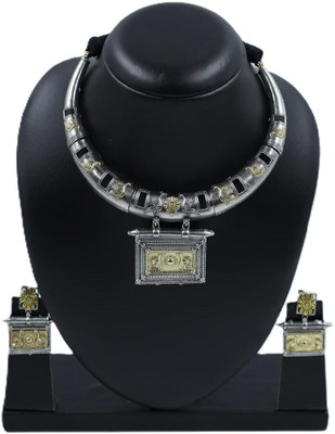 Einshine Oxidised Silver Gold-plated Silver, Gold Jewellery Set(Pack of 2)