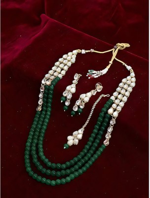 RAUNAK CREATION Alloy Green, White Jewellery Set(Pack of 1)