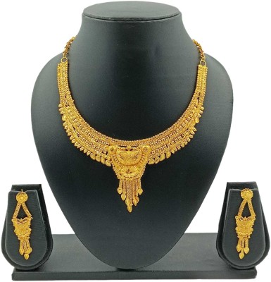 TONOLIKA JEWELLERY Brass, Copper Gold-plated Multicolor Jewellery Set(Pack of 1)