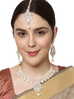 Anika's Creation Alloy Silver Silver Jewellery Set(Pack of 1)