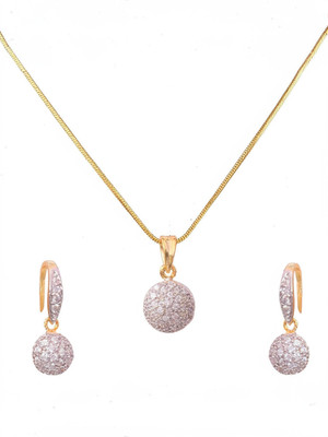 Bhagya Lakshmi Alloy White, Gold Jewellery Set(Pack of 1)