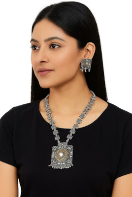 PRIED SALES Oxidised Silver Brass Silver Jewellery Set(Pack of 1)