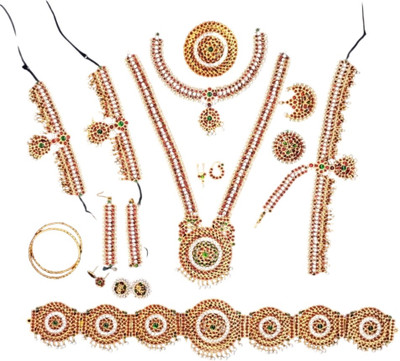 Elite trade Brass Red Jewellery Set(Pack of 1)