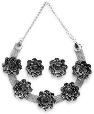 Anamya Collections Alloy Silver Jewellery Set(Pack of 1)