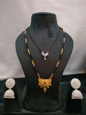 touch gold Alloy Gold-plated, Silver Gold, White Jewellery Set(Pack of 1)