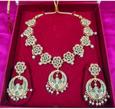 MK Gallery Alloy Gold Jewellery Set(Pack of 1)
