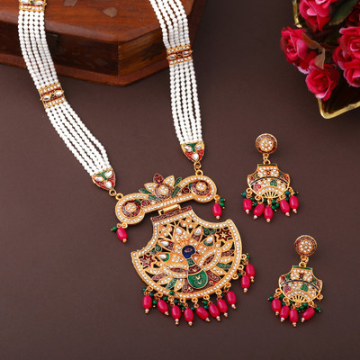 GehenabyEstele Alloy Gold-plated Multicolor Jewellery Set(Pack of 3)