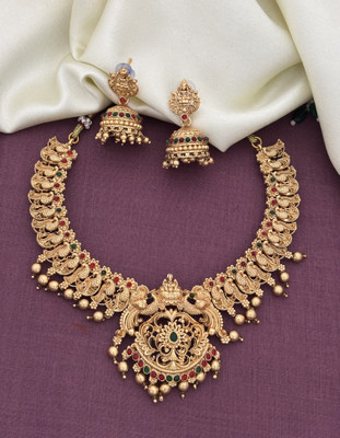 YIMBLI Brass Gold-plated Gold Jewellery Set(Pack of 1)