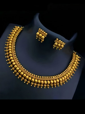 ROFARWORD Brass, Copper Gold-plated Gold Jewellery Set(Pack of 1)