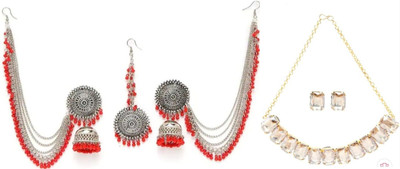 JMBW INTERNATIONAL Alloy Red, White Jewellery Set(Pack of 2)