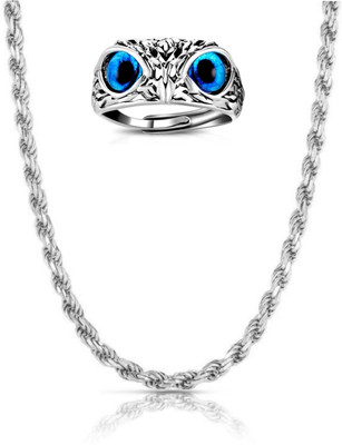 house of common Alloy Sterling Silver Silver, Blue Jewellery Set(Pack of 1)