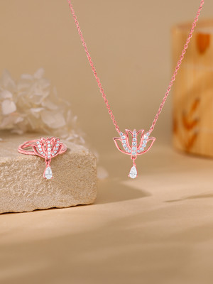 GIVA Sterling Silver Rhodium Silver Jewellery Set(Pack of 1)