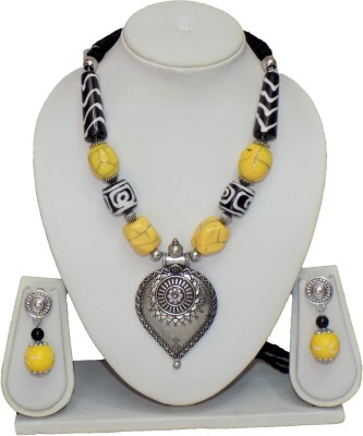 LIBNIQUE FASHION Oxidised Silver Multicolor Jewellery Set(Pack of 1)