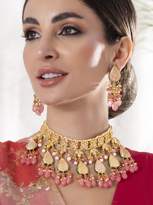 RUBANS Copper Pink Jewellery Set(Pack of 2)