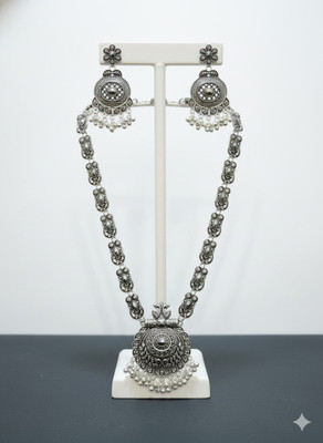 ABC Metal Silver Jewellery Set(Pack of 2)