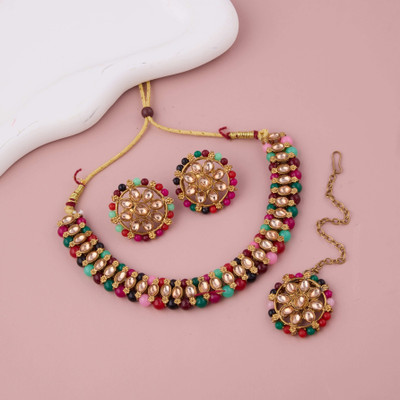 GC PREMIUM JEWELLERY Brass Multicolor Jewellery Set(Pack of 4)