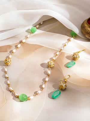 RUBANS Brass Gold-plated Gold Jewellery Set(Pack of 2)