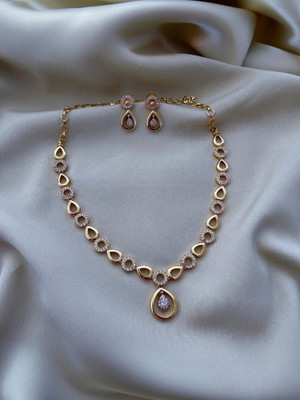 Rangrozo Jewellery Brass, Alloy Gold-plated Gold Jewellery Set(Pack of 1)