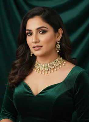 AURANESTZ Alloy Gold-plated Gold Jewellery Set(Pack of 1)