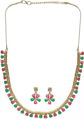 SKG Fashion Store Alloy Gold-plated Multicolor Jewellery Set(Pack of 1)