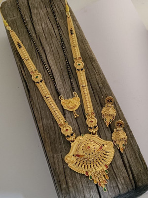 vadhvalaenterprise Brass Gold-plated Gold Jewellery Set(Pack of 1)