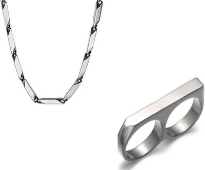 Vedansh Alloy, Stainless Steel Sterling Silver Silver Jewellery Set(Pack of 2)