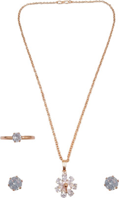 JYONA Alloy Gold-plated Gold Jewellery Set(Pack of 1)
