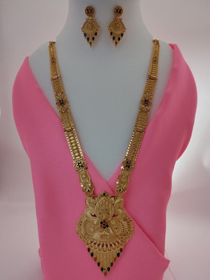 DENISHA Brass Gold-plated Gold Jewellery Set(Pack of 1)