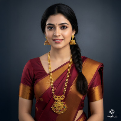ANJALUXE Brass Gold-plated Gold Jewellery Set(Pack of 1)