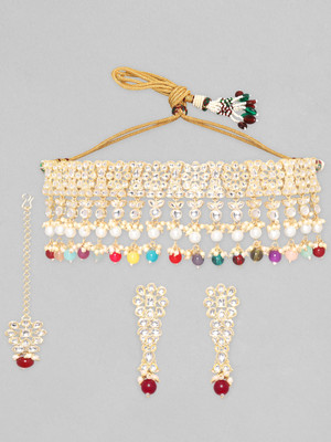 RUBANS Brass Gold-plated Gold Jewellery Set(Pack of 3)