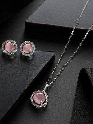 Pihoo Enterprise Alloy Silver Silver Jewellery Set(Pack of 1)