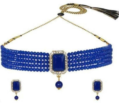 Ruhi Alloy Blue Jewellery Set(Pack of 1)