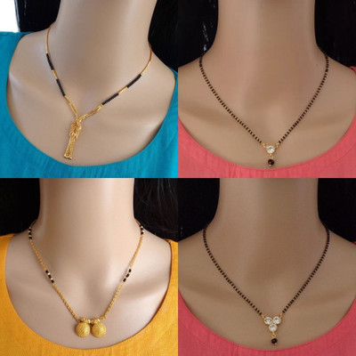 RAMDEV ART FASHION JEWELLERY Designer Alloy Mangalsutra Tanmaniya For Women and Girls Alloy Mangalsutra