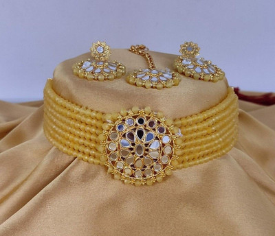 JMBW INTERNATIONAL Crystal Gold, Yellow, White Jewellery Set(Pack of 1)