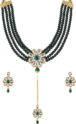 YELLOW CHIMES Metal Green Jewellery Set(Pack of 1)