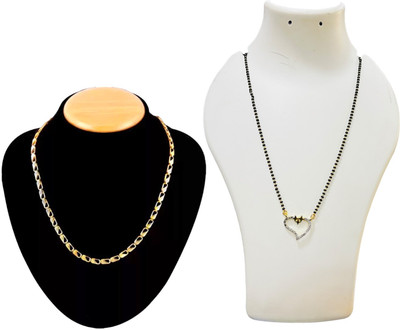 Charms Alloy Gold-plated Black, Gold Jewellery Set(Pack of 1)