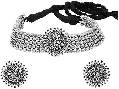 Anshulstore Oxidised Silver Black Silver Silver Jewellery Set(Pack of 1)