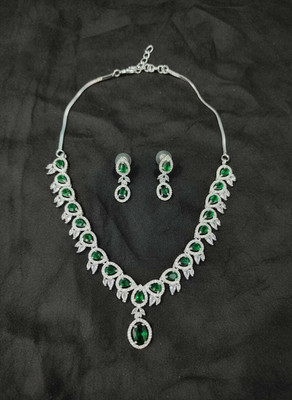Bhavi Alloy Green Jewellery Set(Pack of 1)