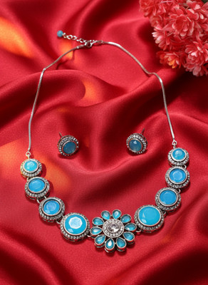 SHARANYA Alloy Blue Jewellery Set(Pack of 1)