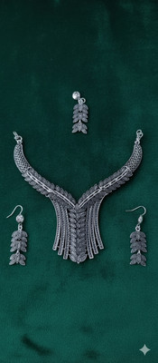 Bhanu Oxidised Silver Silver Jewellery Set(Pack of 1)