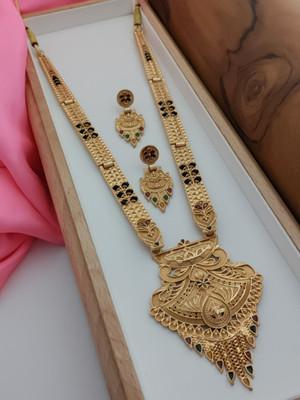 Niva Fashion Brass Gold-plated Gold Jewellery Set(Pack of 1)