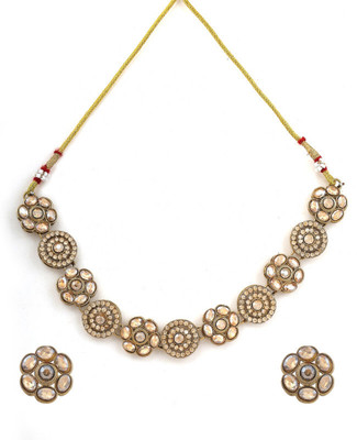 jodira Brass Rhodium Gold Jewellery Set(Pack of 3)