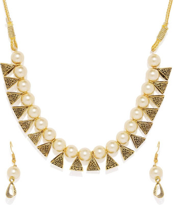 Shri Radhe Fashion House Alloy Gold Jewellery Set(Pack of 1)