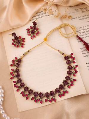 ANOUK Brass Gold-plated White Jewellery Set(Pack of 1)