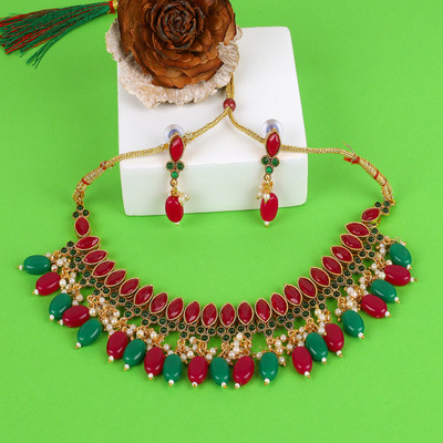 Amrruttam Alloy Gold-plated Multicolor Jewellery Set(Pack of 1)