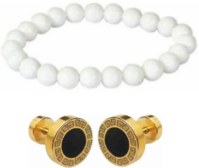 Neerajyoti Crystal, Alloy Gold-plated White, Gold Jewellery Set(Pack of 2)