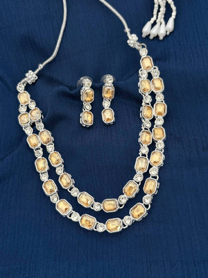 YIMBLI Brass Gold-plated Gold Jewellery Set(Pack of 1)